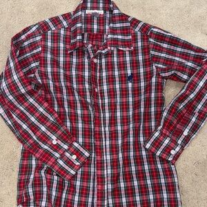The Beaufort Bonnet Company Red Plaid Kids Button Down Shirt